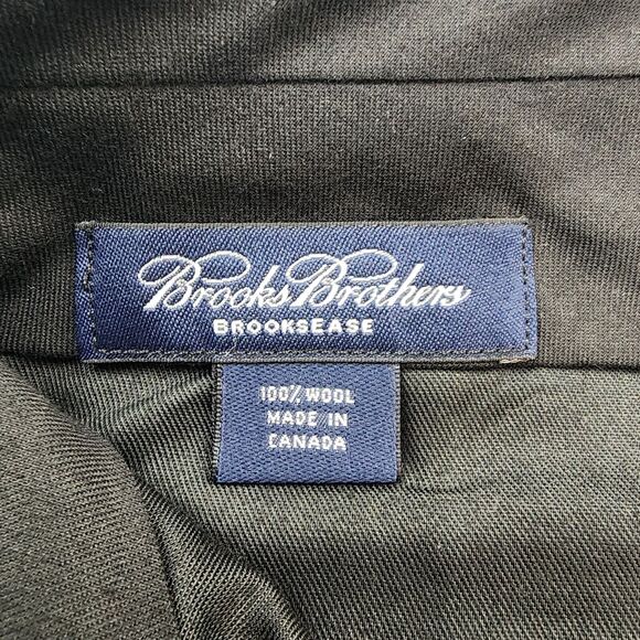 Brooks Brothers Pants Mens 36R (35x30) Brown 100% Wool Pleated Brooksease Casual - Picture 2 of 16